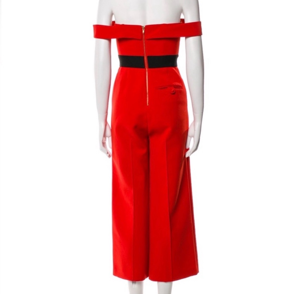 Self-Portrait Red Off-Shoulder Jumpsuit - Picture 3 of 4